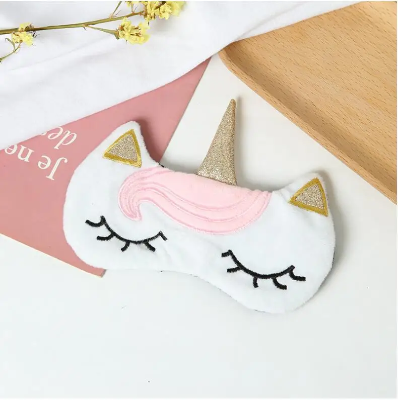 Lovely cartoon animal eye patch soft sleeping eye mask for girls kids blindfold with cool gel pad