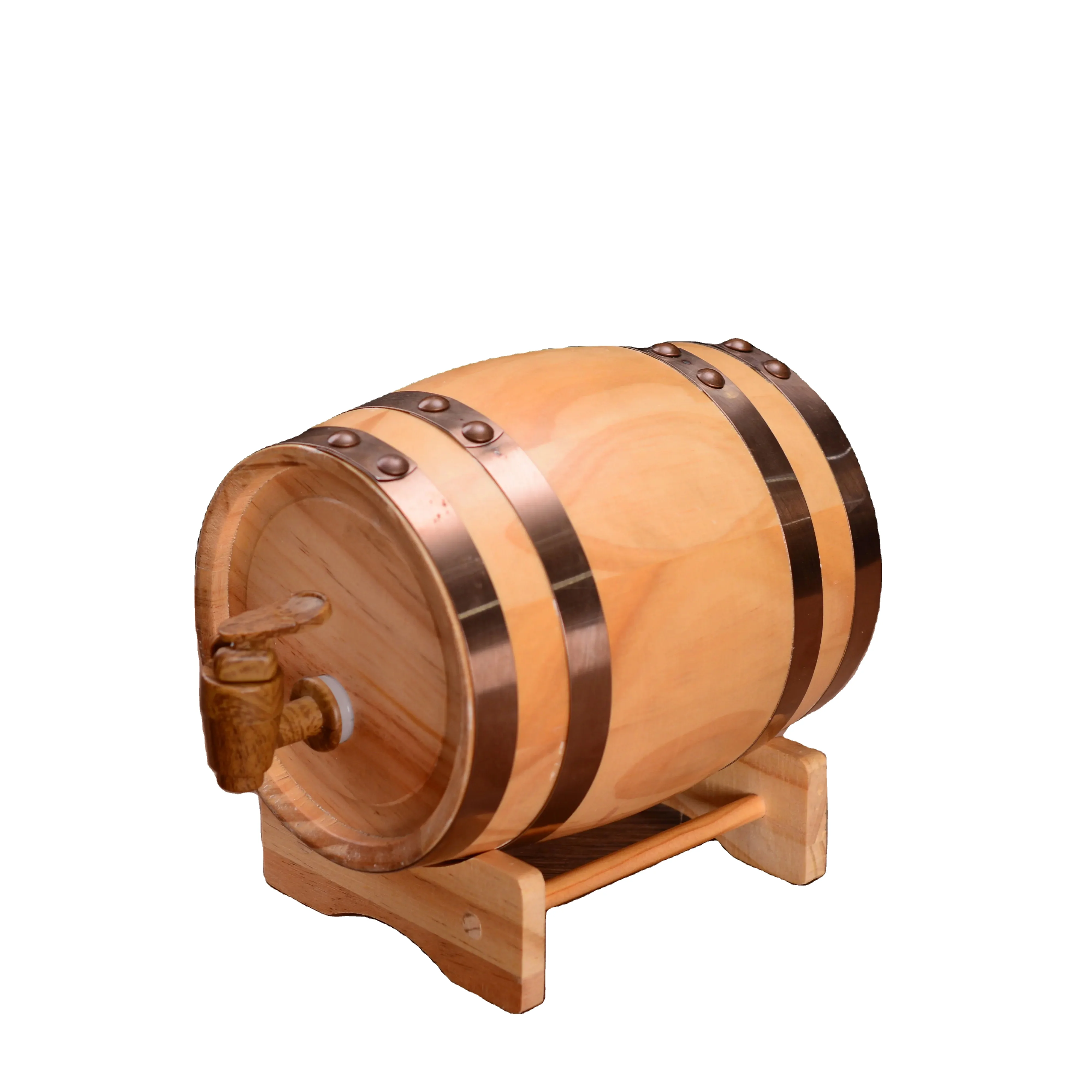 Wooden oak barrels made in China for storing whiskey and beer