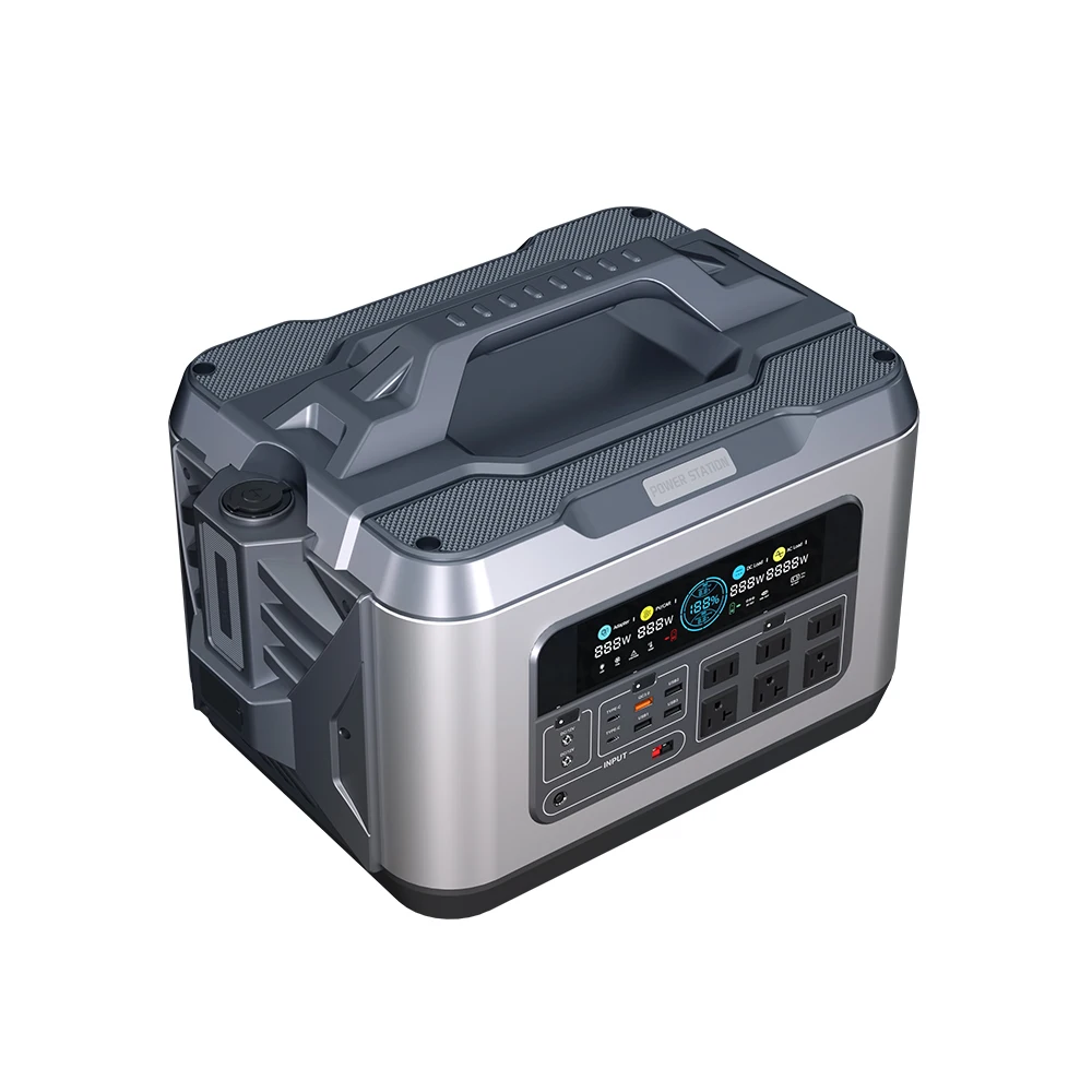 1200w Power Station Outdoor Camping NCM Lithium Battery 1200W  AC Type-c USB Solar Generator