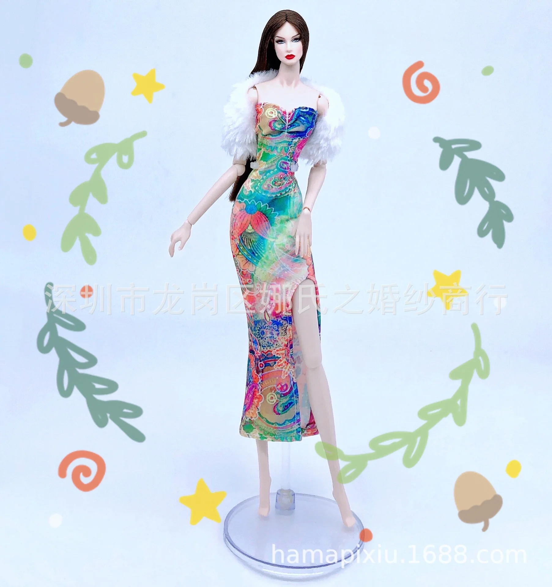 Two-piece European and American fashion dress-up toys can be Barbie doll set clothing fashion Amazon cross-border Hot sale