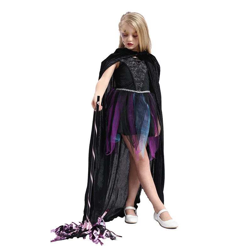 Manufacturers wholesale new Halloween black simple cape over every house dress up performance clothing wholesale