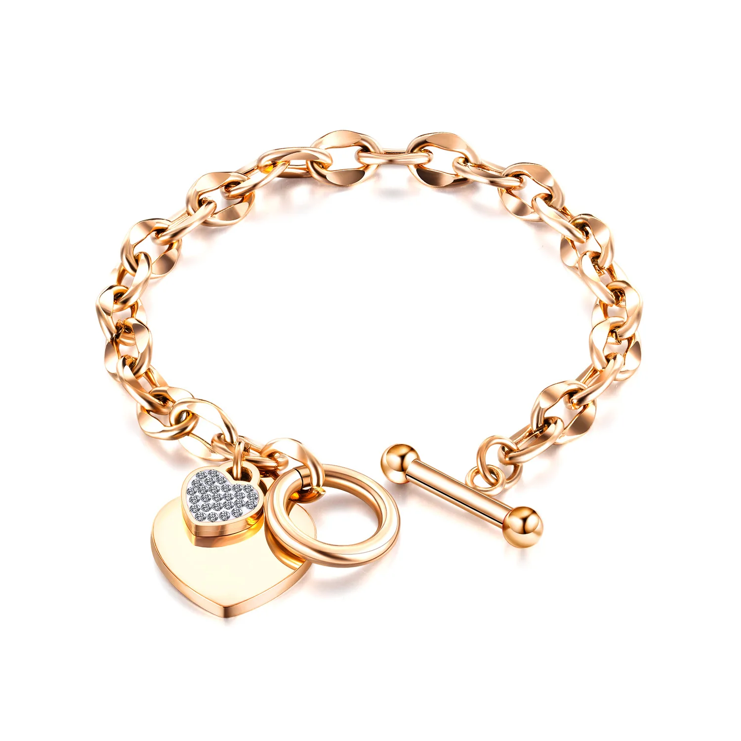 Wholesale European American Fashion Jewelry Women High-End OT Buckle Stainless Steel Bracelet Bracelet Fashion Jewelry