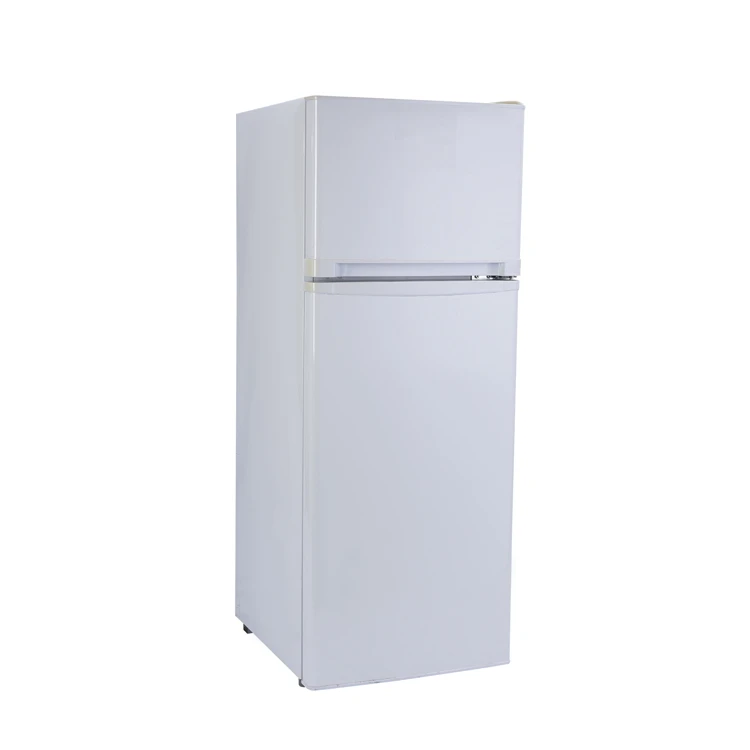 BCD-178 dc 12v/24v double doors top freezer fridge for household hotels and commercial