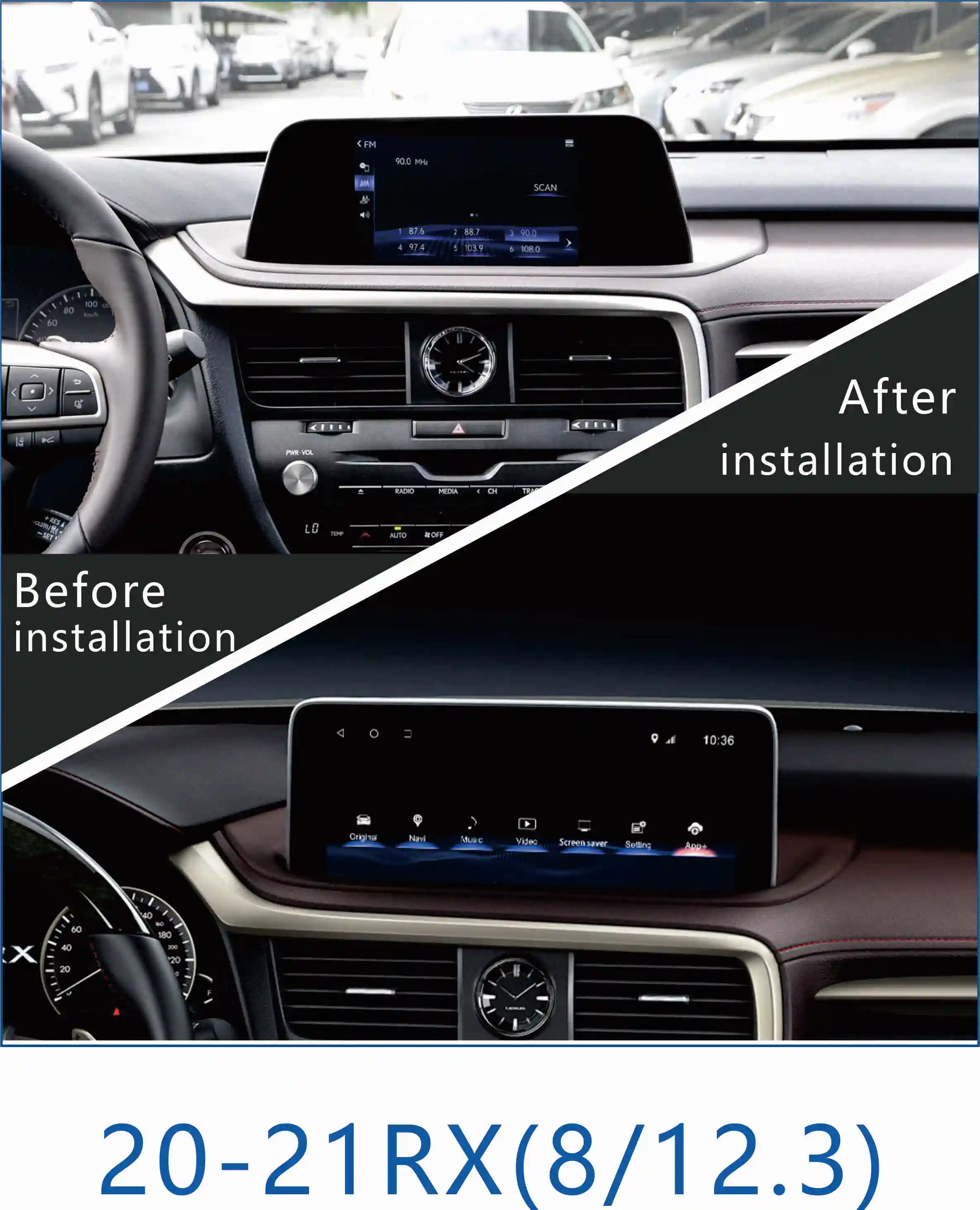 CARSOUL 12 3 дюймов 8 ядер Android 9 0 Carplay мультимедийное радио большое хранилище DVD-плеер навигация используется для Lexus RX 2016-2019