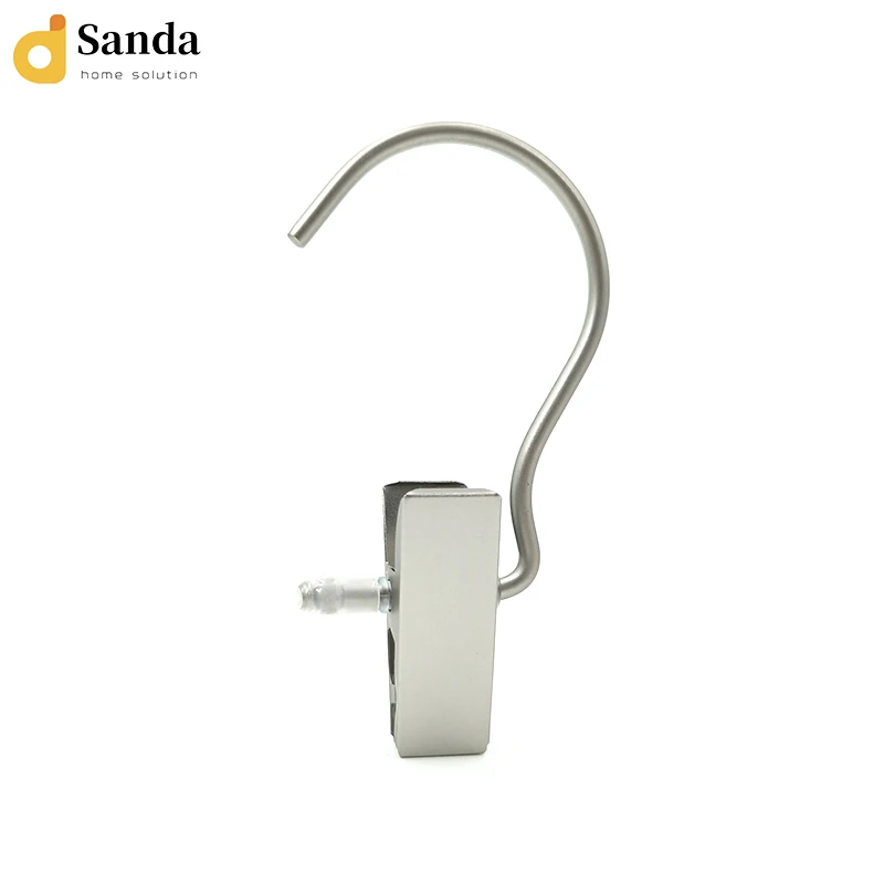 Wholesale Pearl Nickel 3-shaped One Clip Pants Hanger Metal Spring Clothespin Non-slip Sock Hat Single Small Clip Hangers