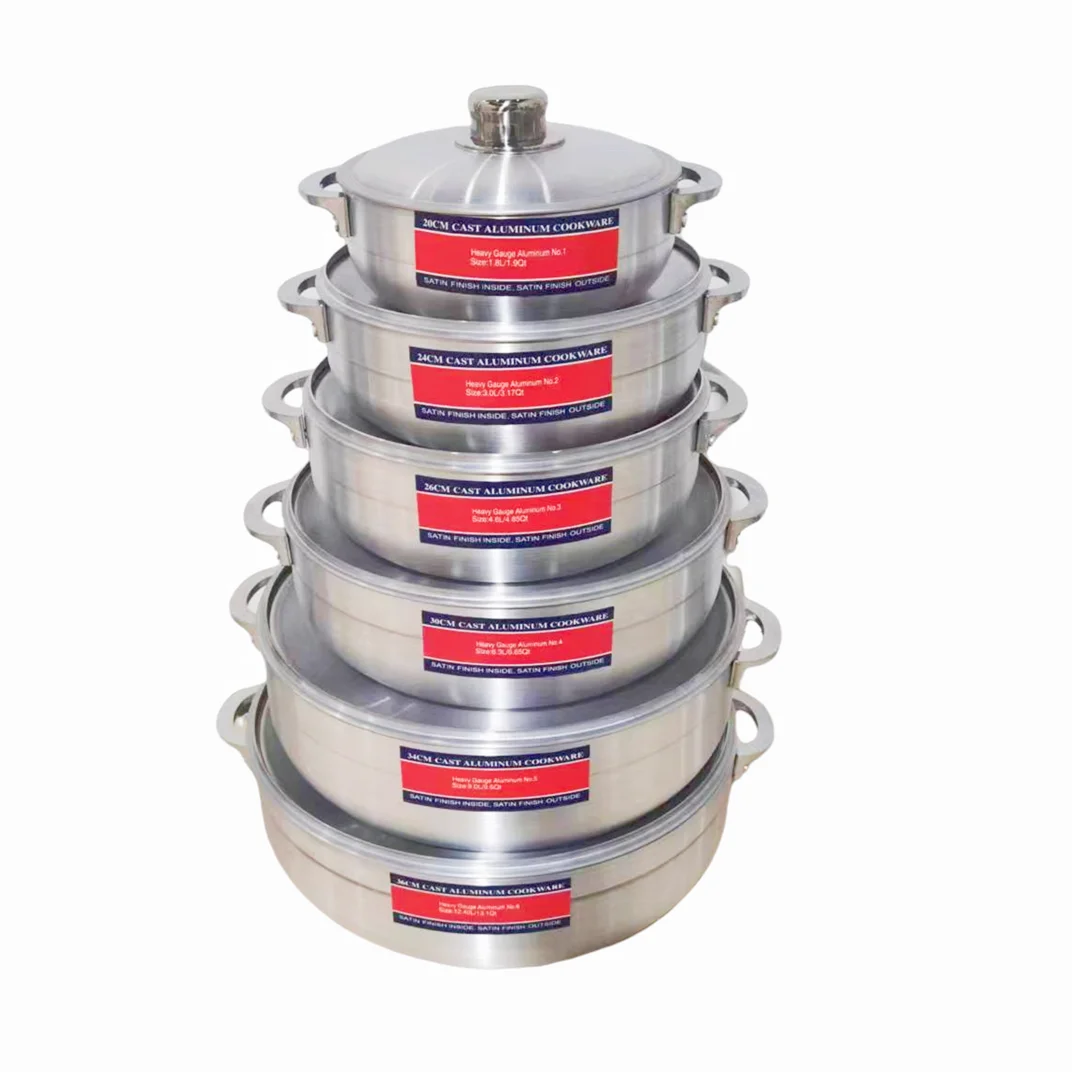 OEM Kitchen 6pcs 20cm 24cm 26cm 30cm 34cm 36cm Cooking Forged Aluminum Alloy Non-Stick Cookware Set