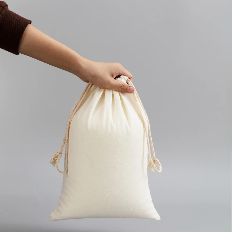 High quality canvas drawstring bag, cotton drawstring bag