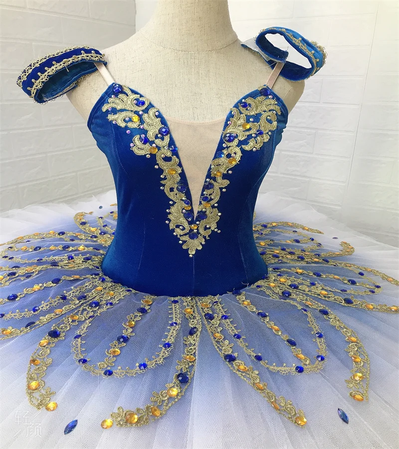 New Royal blue leotard ballet tutu skirt Professional ballet costumes for girls . New TUTU-32