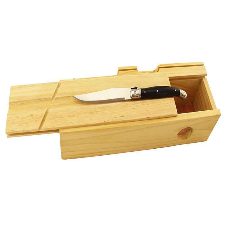 Daily Kitchen Cutting Use Stainless Steel Laguiole Kitchen Knife Pine Tray Kitchen Knife