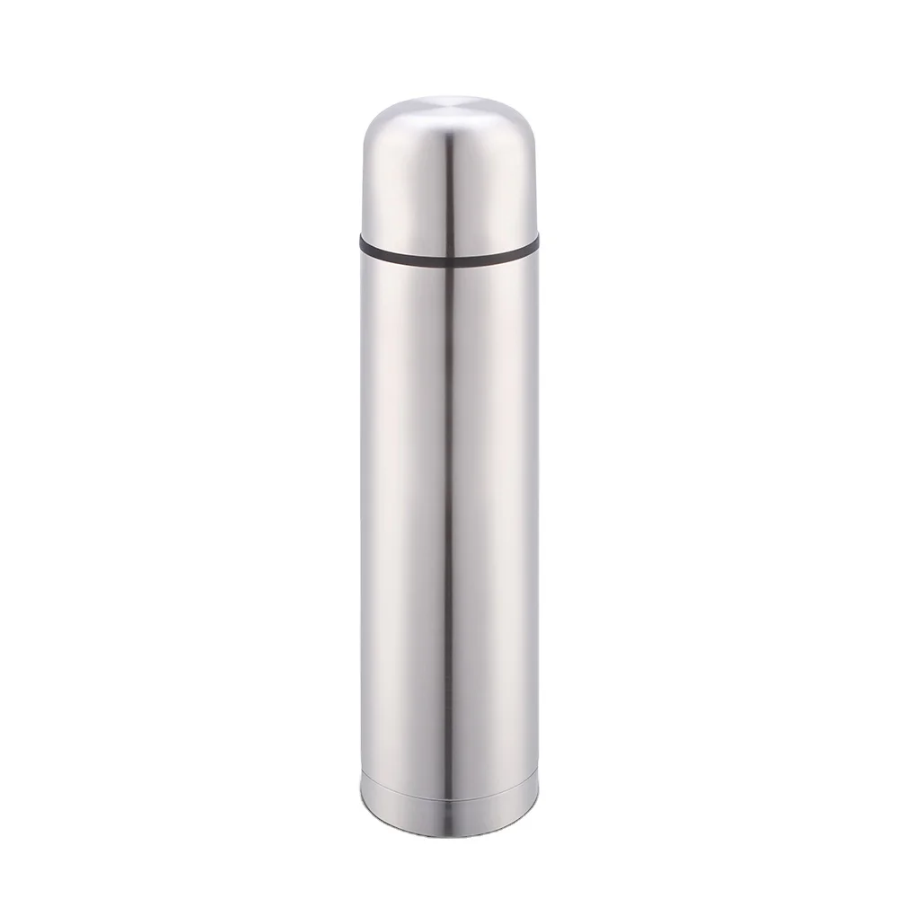 Hot seller stainless steel vacuum water flask with carry strap 750ml +2*300ml with black leather