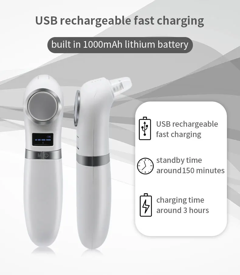 Household Portable Facial Treatment Machine Hot And Cold Pore Blackhead Remover Vacuum For Skin