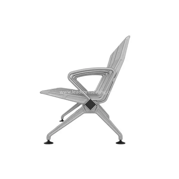 Leadcom-Seating L-W01 Medical Metal Furniture Waiting Chair Triple Bench 3 Seater Pu Seat for hospital airport office building