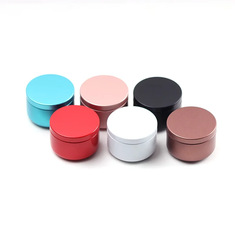 4 Oz Aluminum Tins Cans Round Storage Jars Containers Screw Lids Metal Tins Travel Tins Cosmetic Refillable Containers