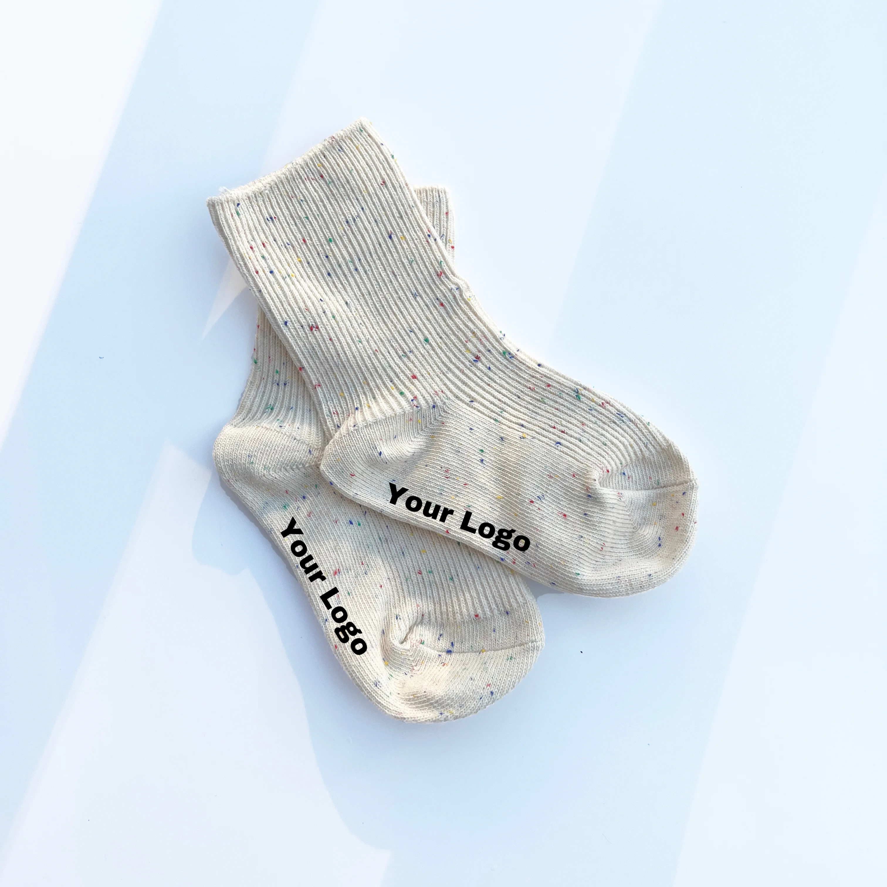 Double Needle kids wool socks  boy tube socks Sprinkles Baby wool blend socks