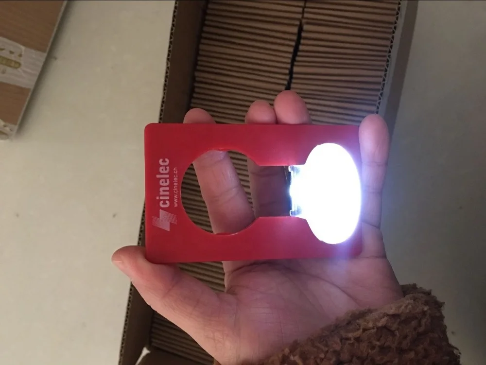Cheap Custom Logo Printing Portable Mini Pocket Led Card Light Mini Bulb Lamp