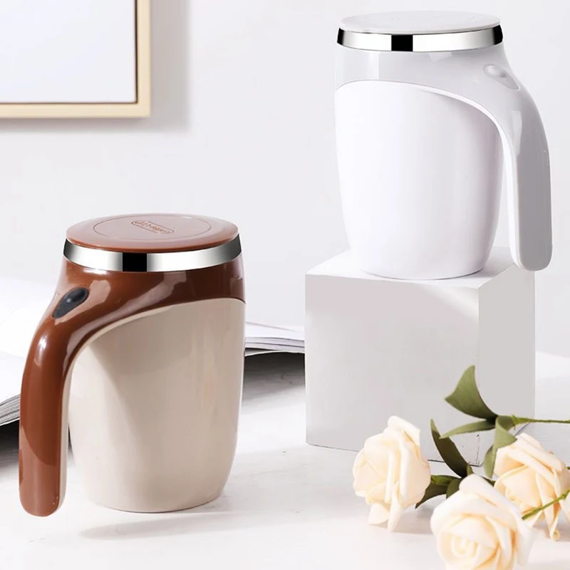 2024 Portable Smart Stainless Steel Automatic Electric Mixer Mixing Cup Coffee Milk Magnetic Rotation Coffee Self Stirring Mug