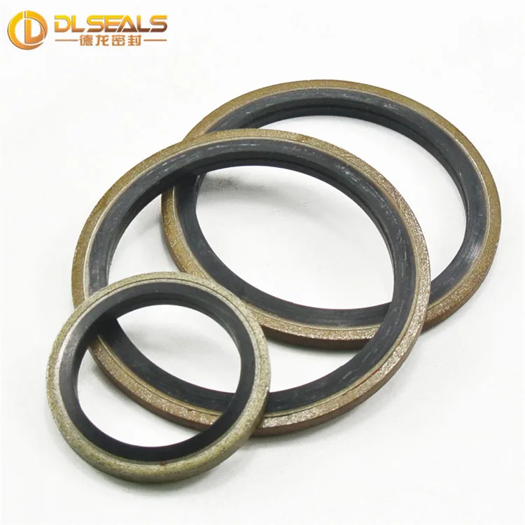 DLSEALS XM1001969 Carbon Steel Bonded Seal Carton Box Thread Sealing 10 PCS NBR Hydraulic Cylinder Bonded Gasket