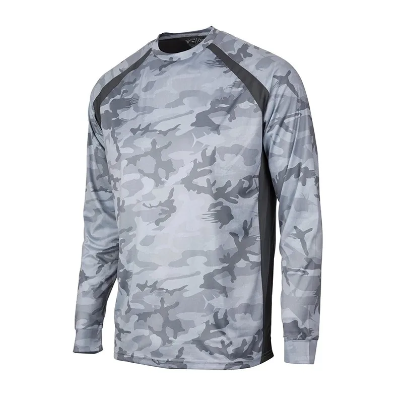 OEM Design Outdoor Men Fishing Clothing UPF 50+ Sun Protection Long Sleeve Casual Shirts Anti-UV Custom Fishing Shirts