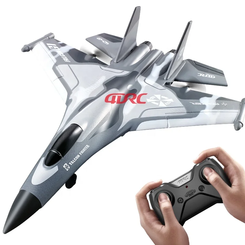 4D-G1 2.4g 2 Channel RC Air Fighter Model Toy EPP Foam Airplane Toys Large Size Radio Control Glider Toys Controllable Lighting