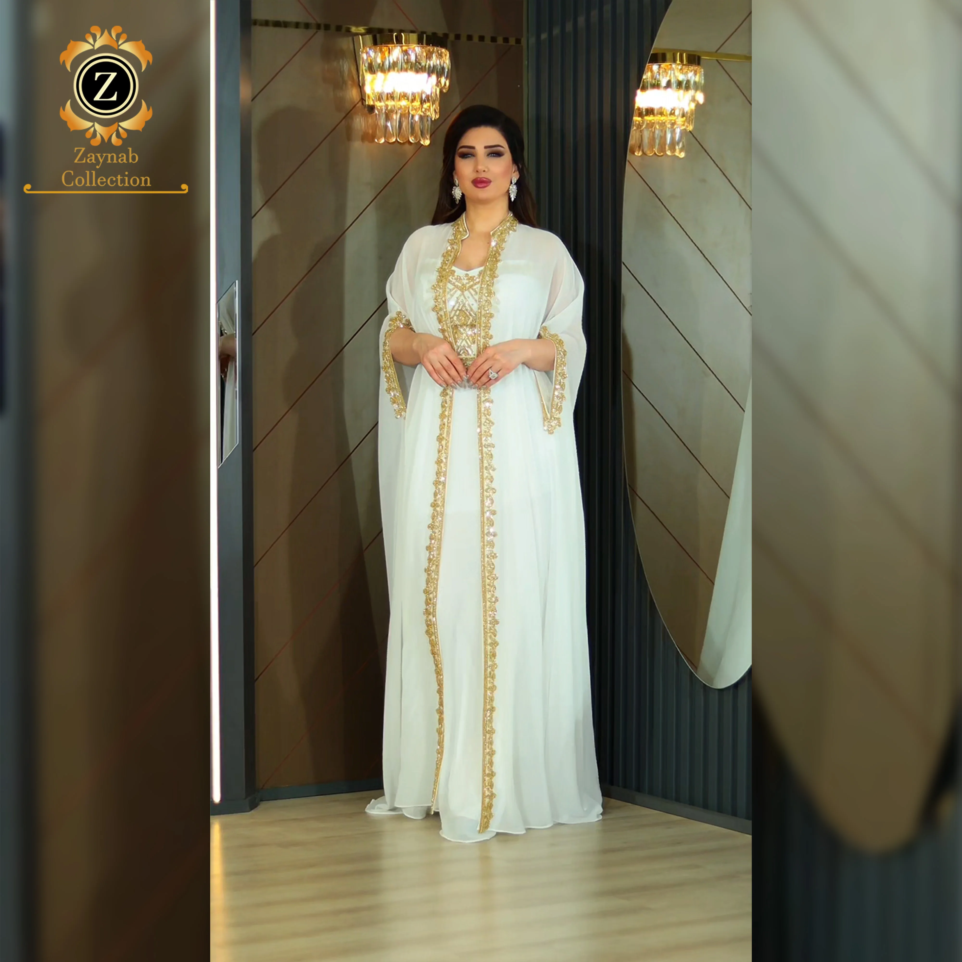 Zaynab Elegant Abaya Nida Abaya Cotton Turkey Designs Kaftan Islamic Clothing Dubai Wholesale Elegant Abaya