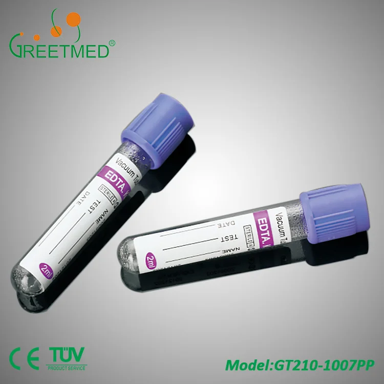 China manufacturer price vaccum edta test tubes plain 2ml 3ml k2 k3 2na edta tubes