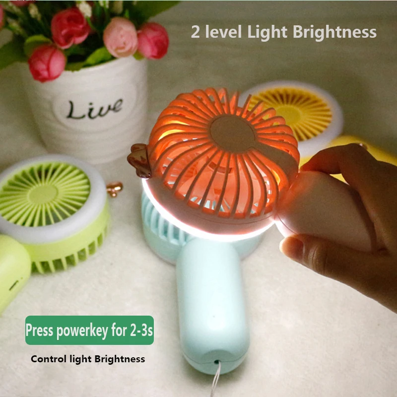 Summer Cute Mini Fan Cat Ears Bladeless Fans USB Charge Lashes Portable Fans For Lash Extension Glue Dedicated Dryer Tools