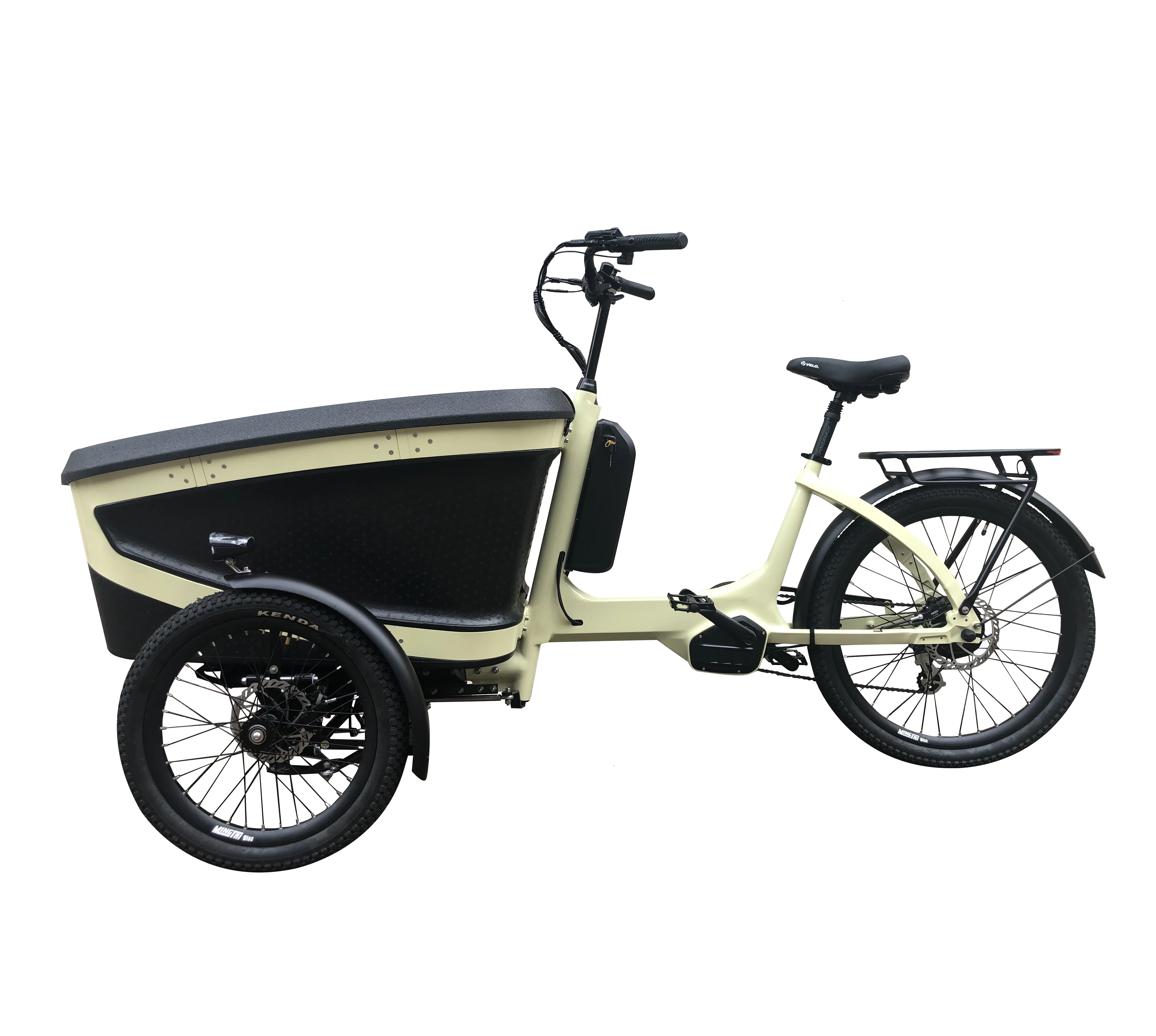 ANANDA M81 heavy duty off road reverse e trike frame ebike bosch 3 wheels dutch electric bike with front cargo box child seat