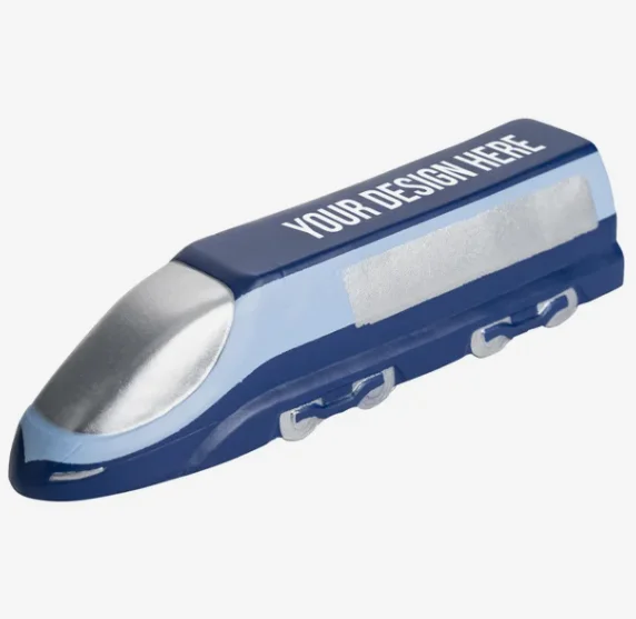 Wholesale and Printing Your LOGO PU Stress Ball Advertising Bullet Train Stress Balls