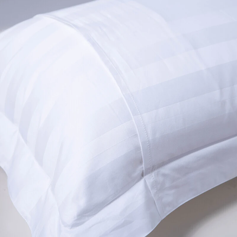 Hotel Bedding Linen Pure Cotton White Pillowcase Single Thickened Large White Pillow Cover with Custom Logo