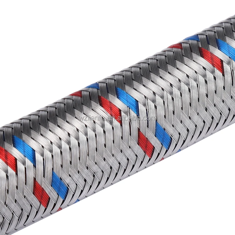 15 mm 12 mm stainless steel pipes Braided Water Inlet Hose Metal Flexible Tube/Hose With Plastic Nut