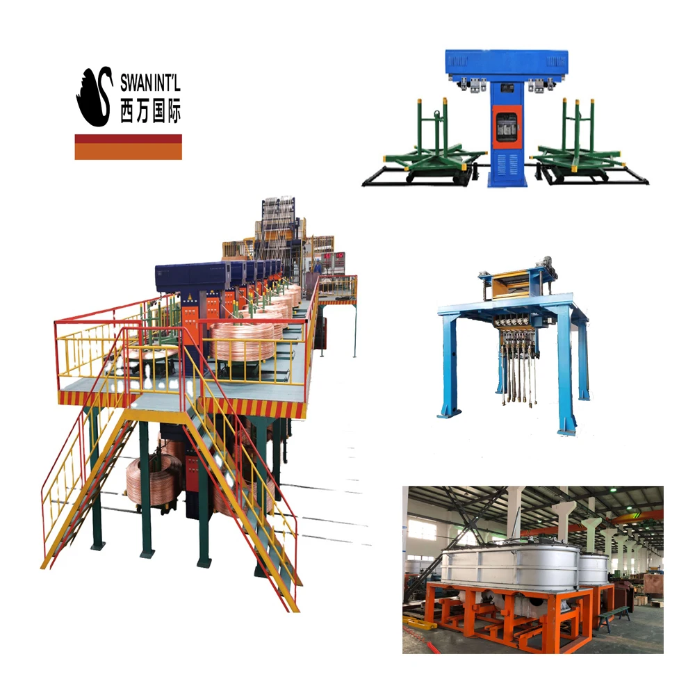 2000t~15000t 8~30mm copper rod upcast machine copper rod up continuous casting production line