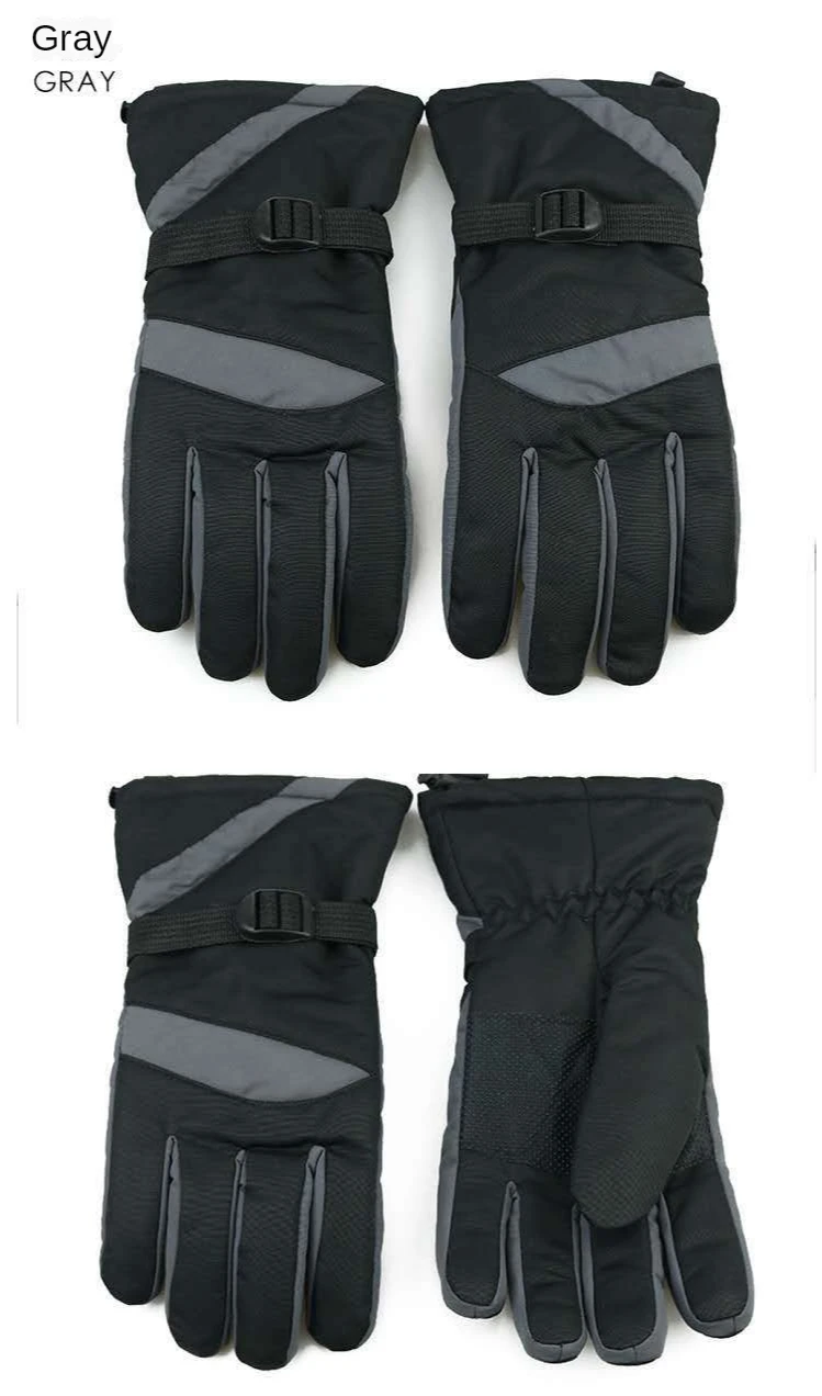 Оптовая продажа зимние мужские лыжные перчатки термальные мотоциклетные акриловые водонепроницаемые противоскользящие толстые хлопковые перчатки