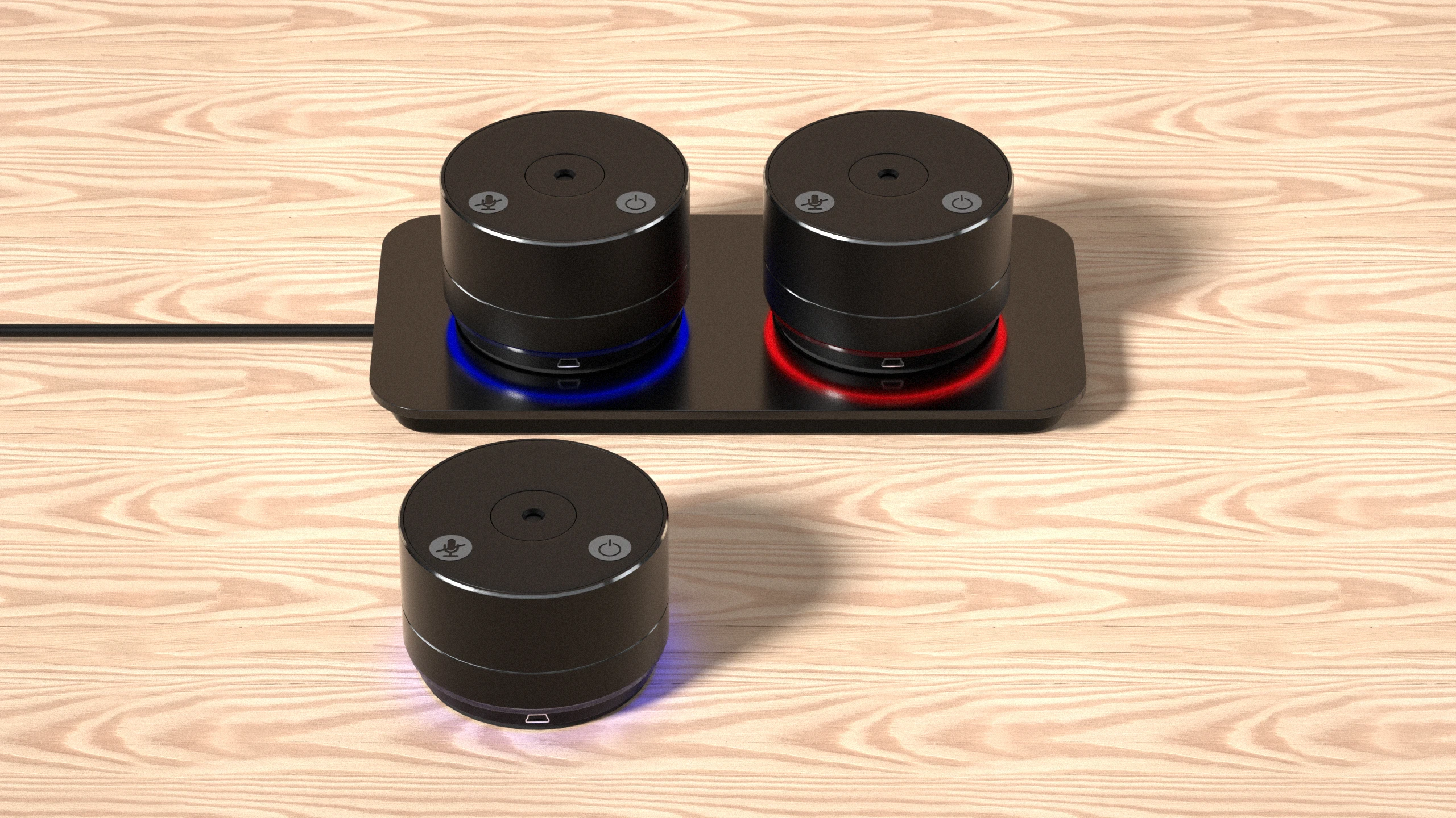 Video Conference System Speakerphone With 4 Wireless Mics Confer Autos Cameras 4K Video Ptz Camera