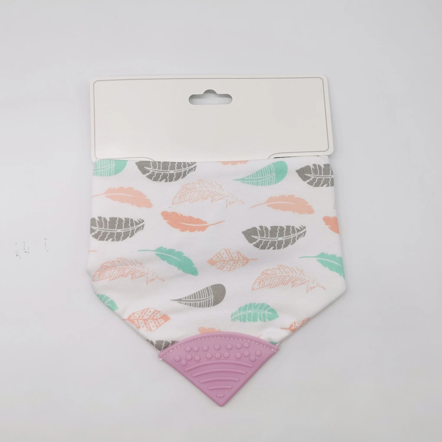 Baby Bandana Teething Bib with BPA-Free Silicone Teether Fashion Baby Bibs 100% Cotton Skin friendly