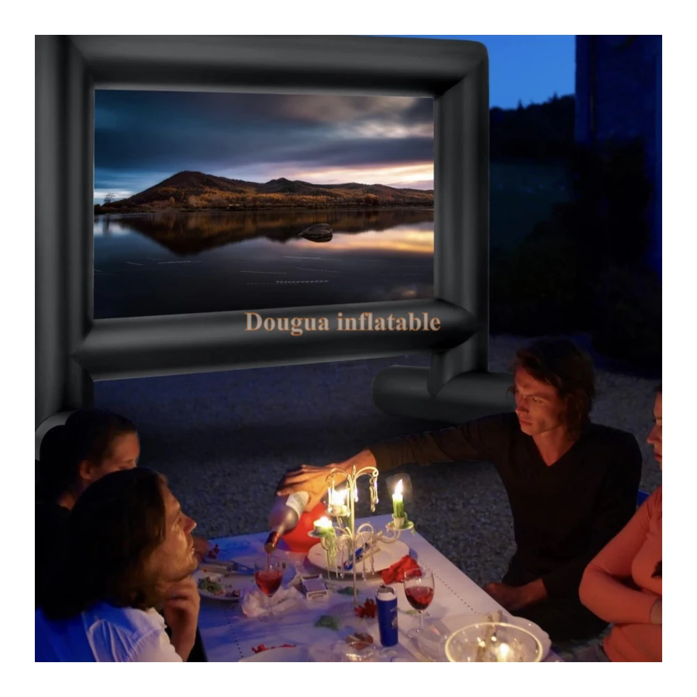 Oxford fabric inflatable cinema screen outdoor inflatable movie projector screen
