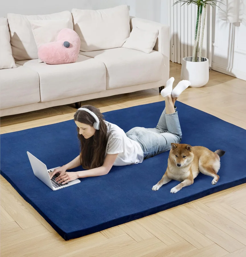 Factory production  Soft Touch New Style Thicken plush mellow mat japanese Tatami rug Extra Large baby play mat muscle mat