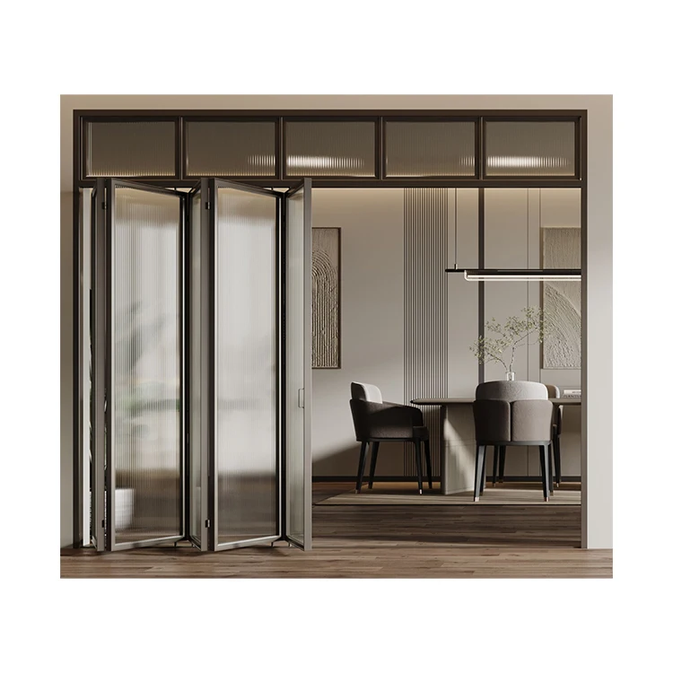 Wholesale production of glass sliding wall folding doors and Windows and pvc horizontal folding doors