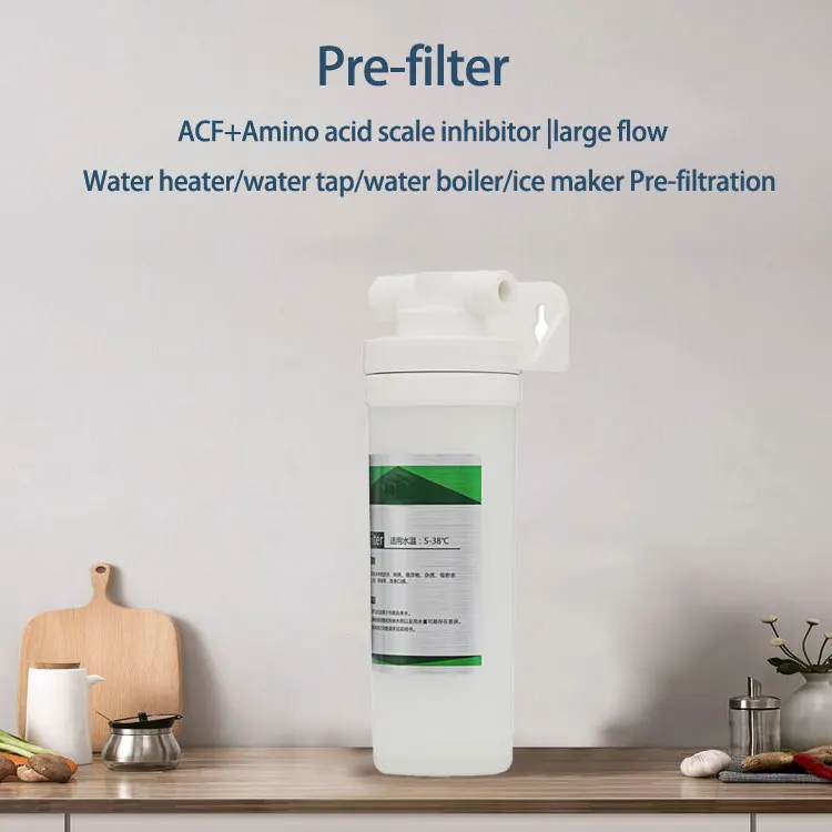 Single pole pre scale inhibitor filter Large flow Ice maker Water heater KitchenAid water boiler pre-filter