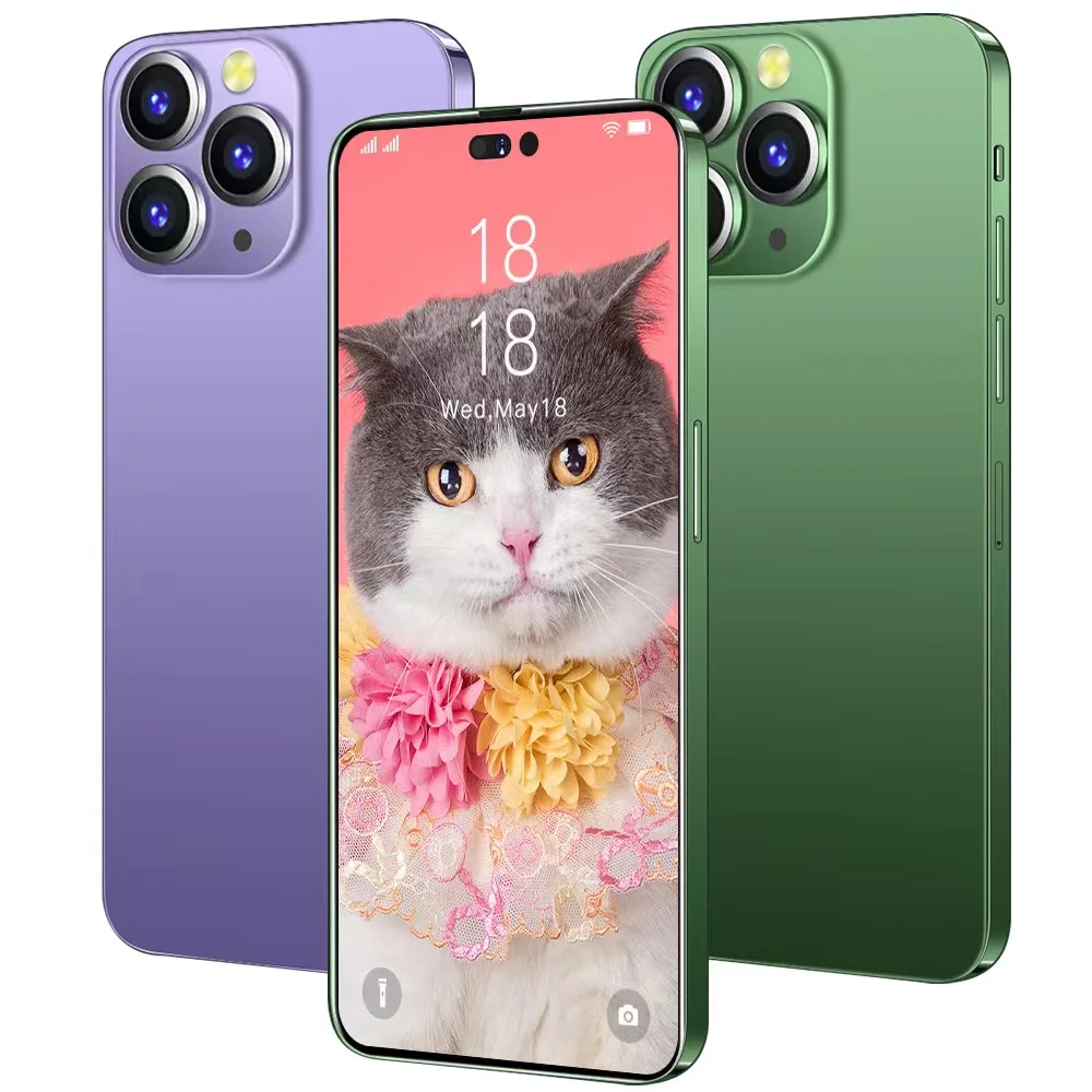 2023 original celular i14 pro max  new arrival 16GB+1T phone 14 clone Unlock Android Mobile Phones smartphone