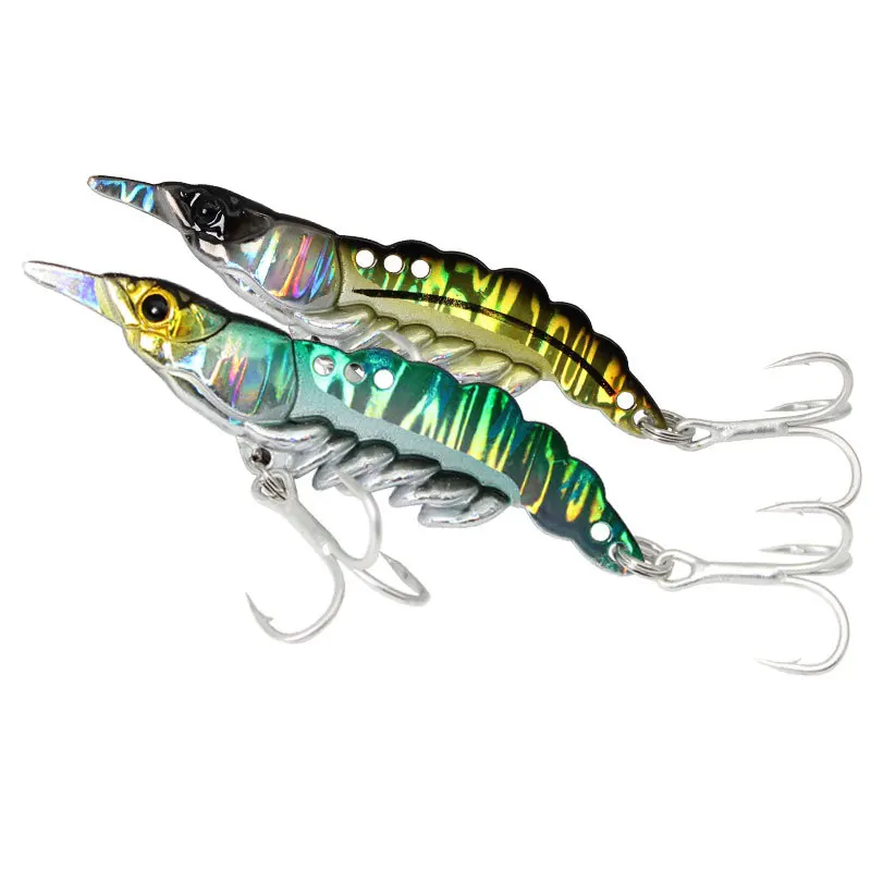 New Metal Vib Bionic Shrimp Fishing Lures 5g 7g 11g 14g Vibration Bait Custom Vibe Fishing Lure Wobbler