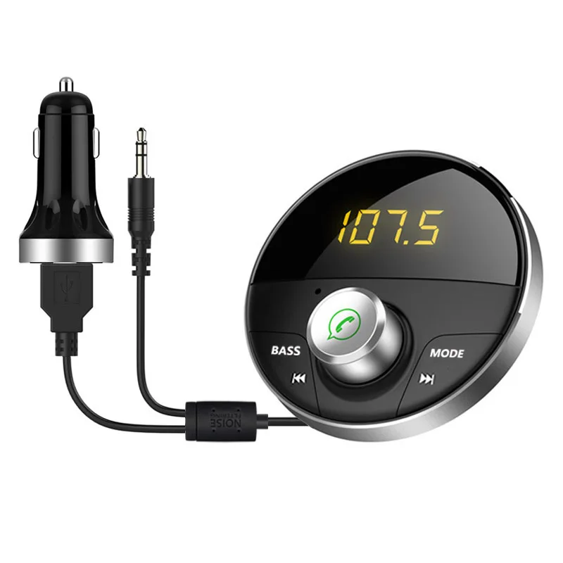 3.5Mm Jack Aux Audio Receiver Noise Reduction Dual USB Car Charger MP3 Car Player FM Transmitter Handsfree Car Kit