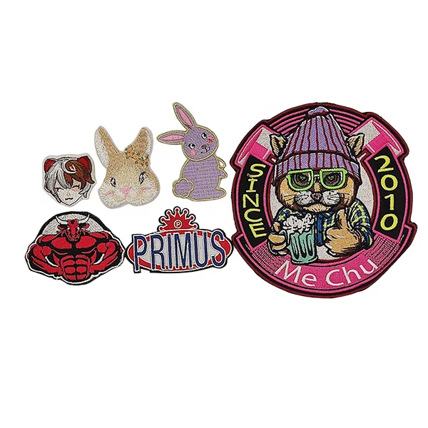 Custom Logo Full Embroidered Patch Iron on Backing Laser-Cut Border Full Embroidery Patches for Bag