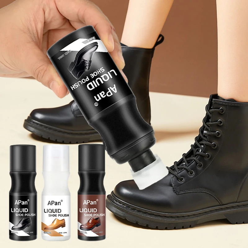 Wholesale New ingredients Black Brown White 100Ml  Liquid Leather Cleaner Liquid Shoe Polish