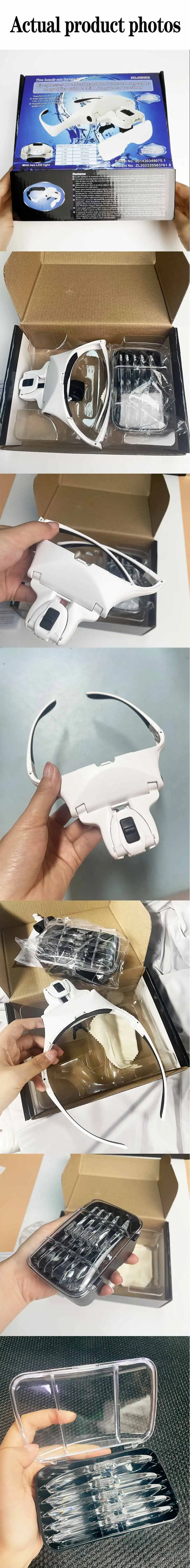 dental magnifier with led light magnifying glasses for eyelash extensions