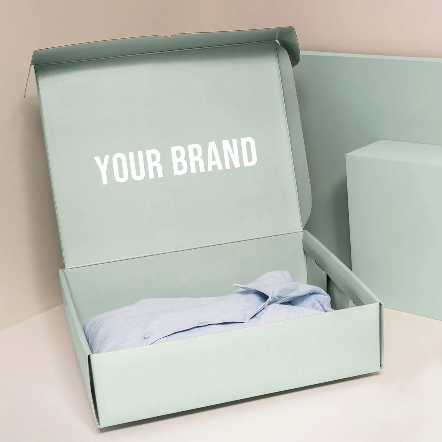 Custom Logo Printed Jeans Carton Packaging Box Corrugated Paper Express Clothing Packaging Box