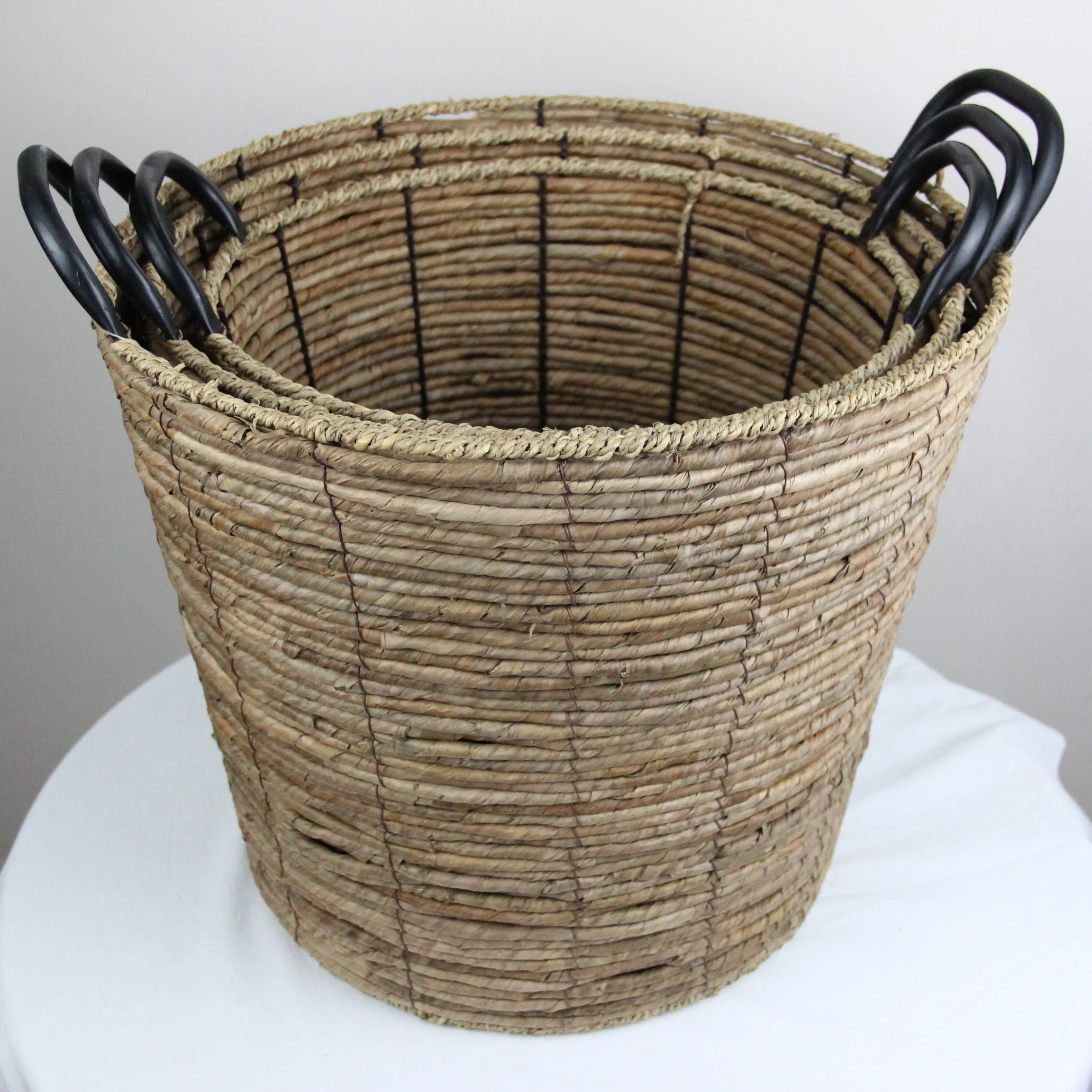 SF Straw Woven Laundry Basket Baby Laundry Basket Laundry Basket
