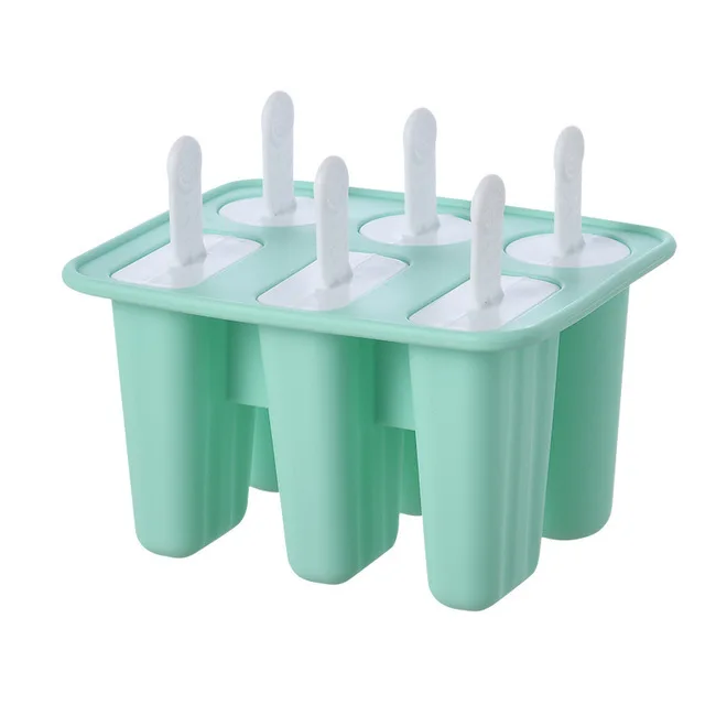 BPA free 6 4 pcs silicone round and square shape ice popsicle Pop maker mold