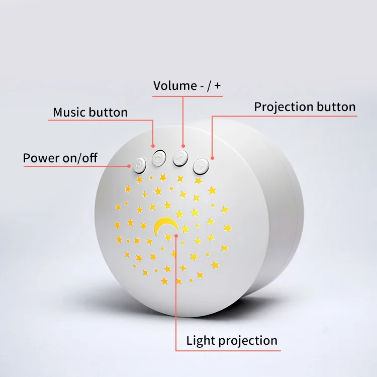White Noise Machine Baby Colorful Starry Light Indoor LED Lighting Laser Star Projector Galaxy LED Night Light