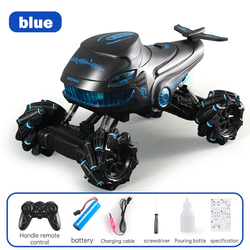 Four-wheel drive rollover toy for kids Gesture sensing dual spray remote control car Double-sided stunt drift off-road