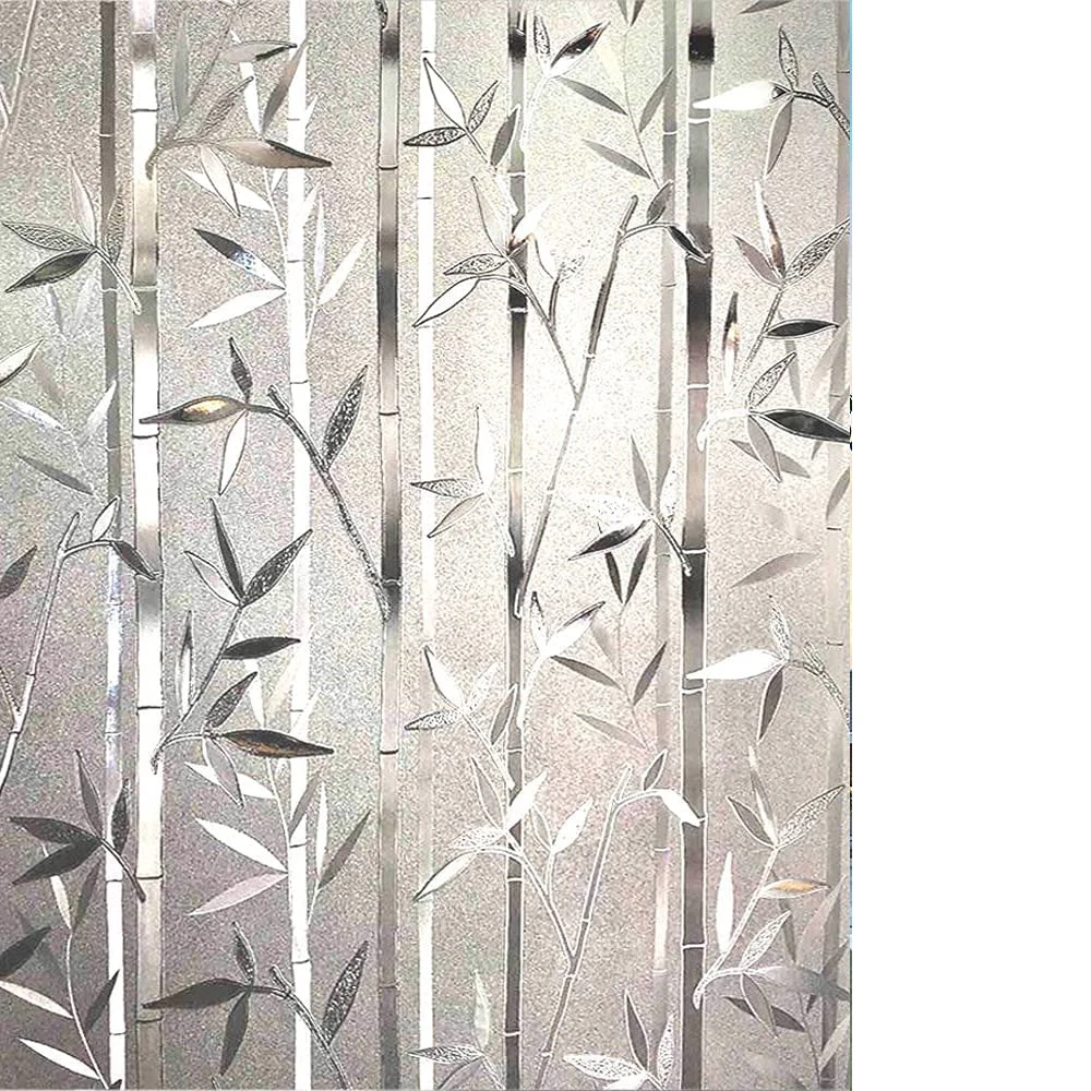 Custom Colored Lemon Cloud Bamboo Decal Glue Free Removable Frosted window sticker glass film decorative